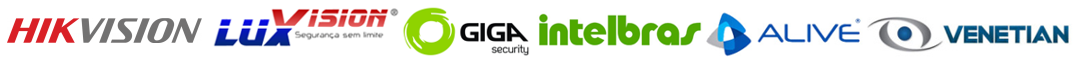 Marcas parceiras de segurança eletrônica